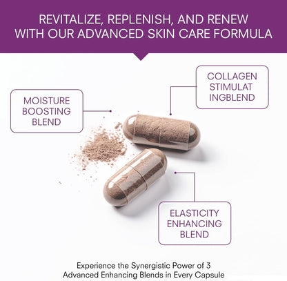 Revival Point Deep Skin Restore Supplement, 6-in-1 Formula, 60 Caps, Exp. 12/26