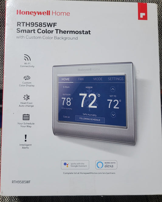 Honeywell Home RTH9585WF Wi-Fi Smart Color Thermostat, 7 Day Programming - New!