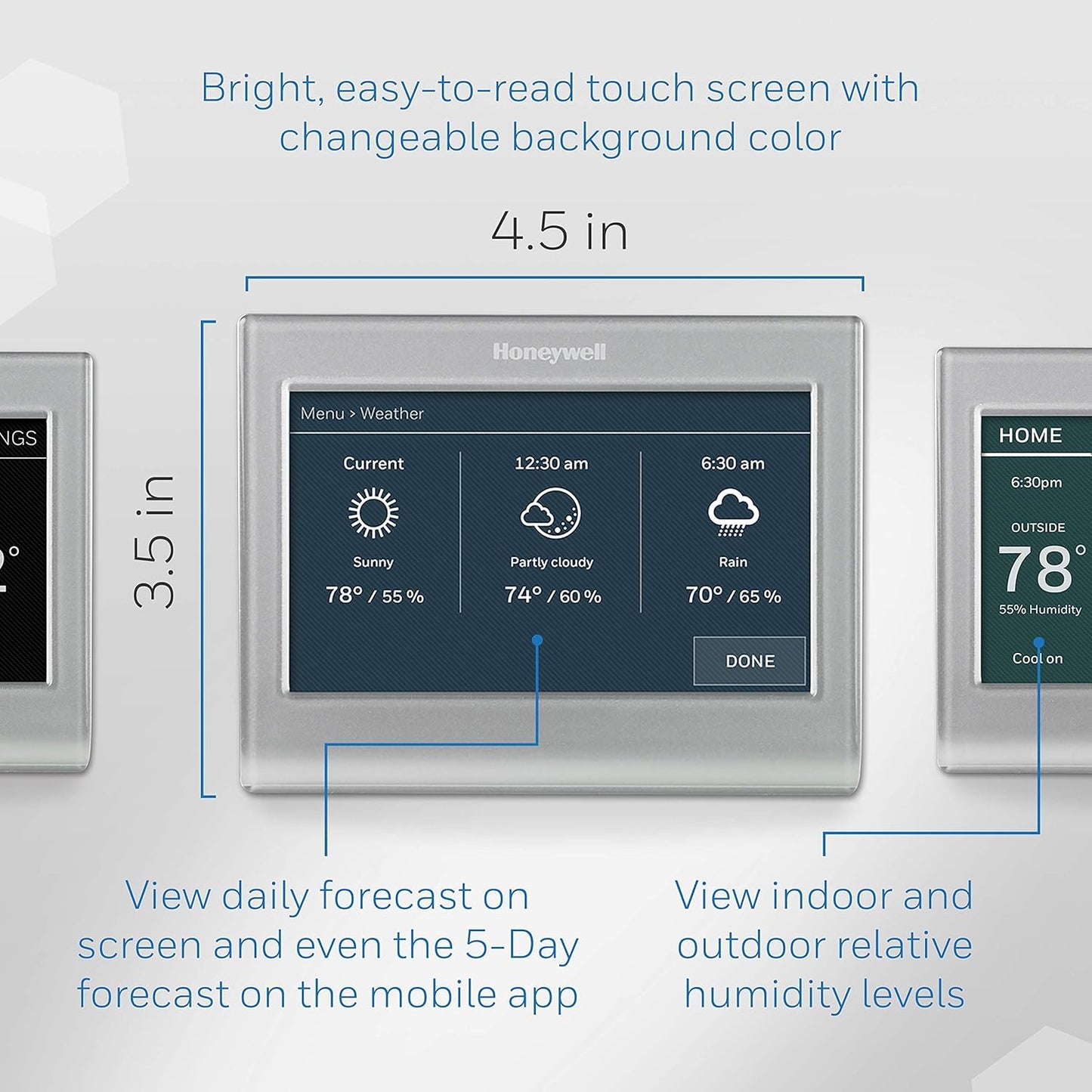 Honeywell Home RTH9585WF Wi-Fi Smart Color Thermostat, 7 Day Programming - New!
