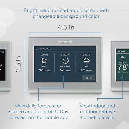 Honeywell Home RTH9585WF Wi-Fi Smart Color Thermostat, 7 Day Programming - New!