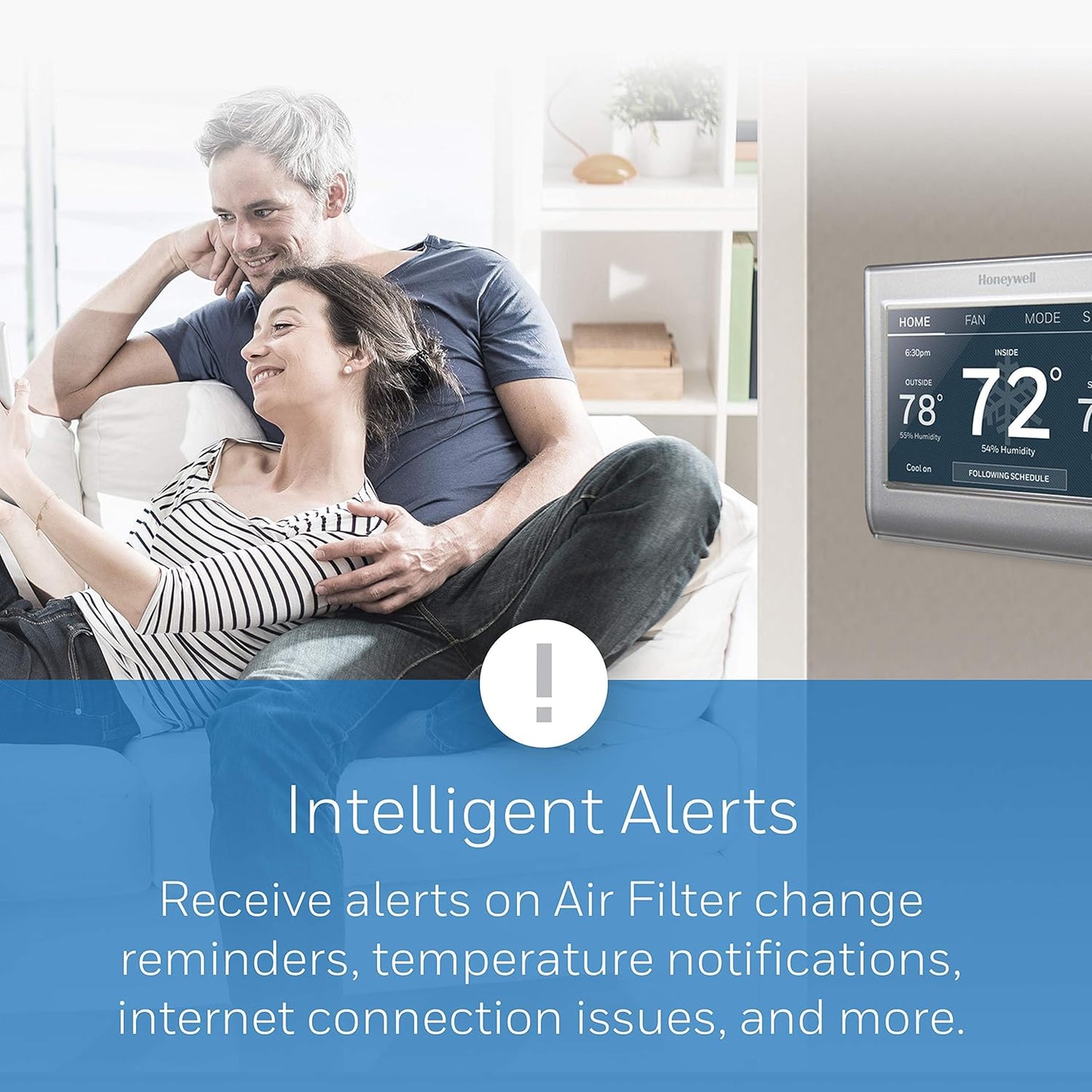Honeywell Home RTH9585WF Wi-Fi Smart Color Thermostat, 7 Day Programming - New!