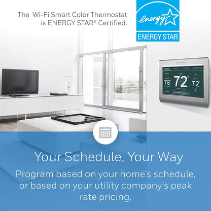 Honeywell Home RTH9585WF Wi-Fi Smart Color Thermostat, 7 Day Programming - New!