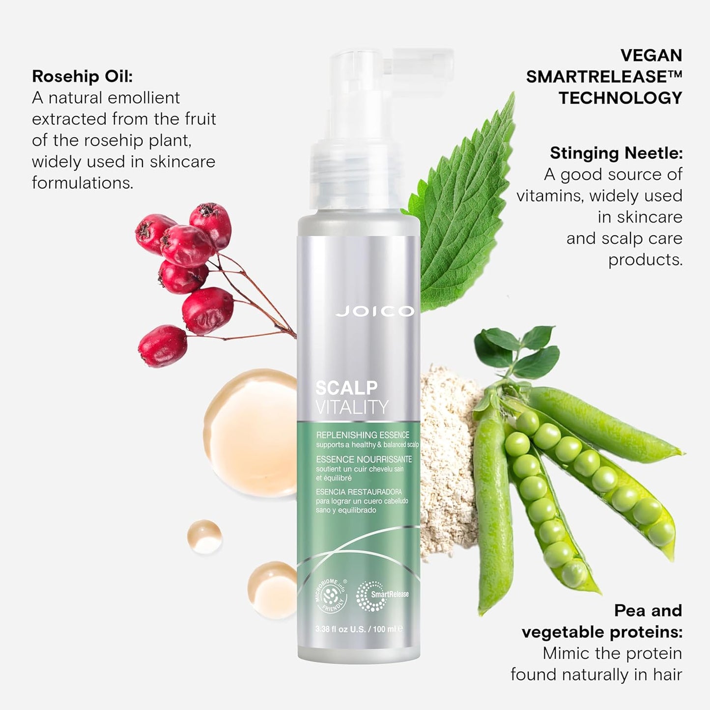 Joico Scalp Vitality Replenishing Essence, 3.38 oz, New, Free Shipping!