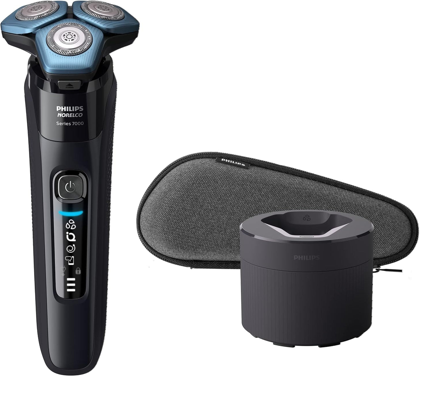 Philips Norelco Shaver 7500 w/ SenseIQ (S7783/84) w/ Cleaning Pod, Black - New!