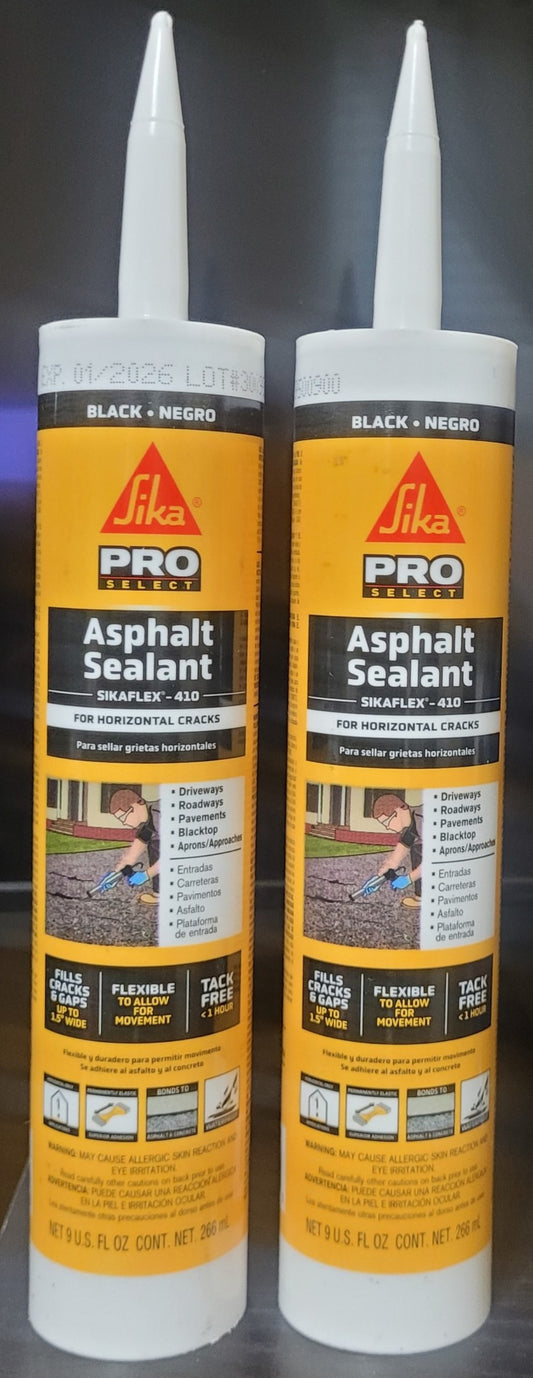 Sika Asphalt Sealant Sikaflex - 410, Black, (2 Pack - 18 oz) Self Leveling, New!