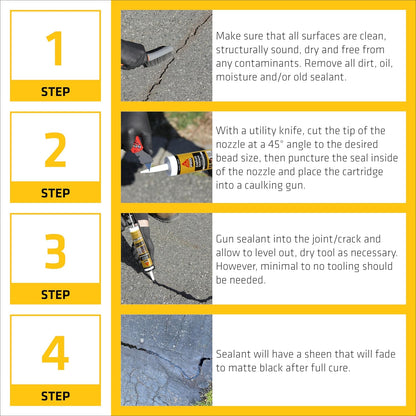 Sika Asphalt Sealant Sikaflex - 410, Black, (2 Pack - 18 oz) Self Leveling, New!