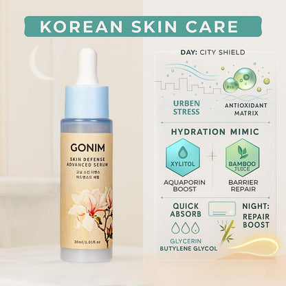 Gonim Skin Defense Advanced Serum Moisturizer / Repair, 1 oz, New, Exp. 9/27