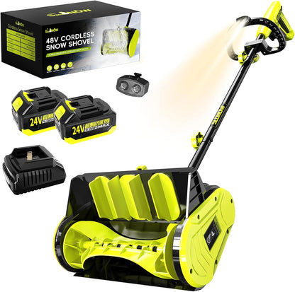 Slonow Cordless 13.5 Inch Snow Shovel, 48V, 4 Ah Rechargeable Snow Blower, New!