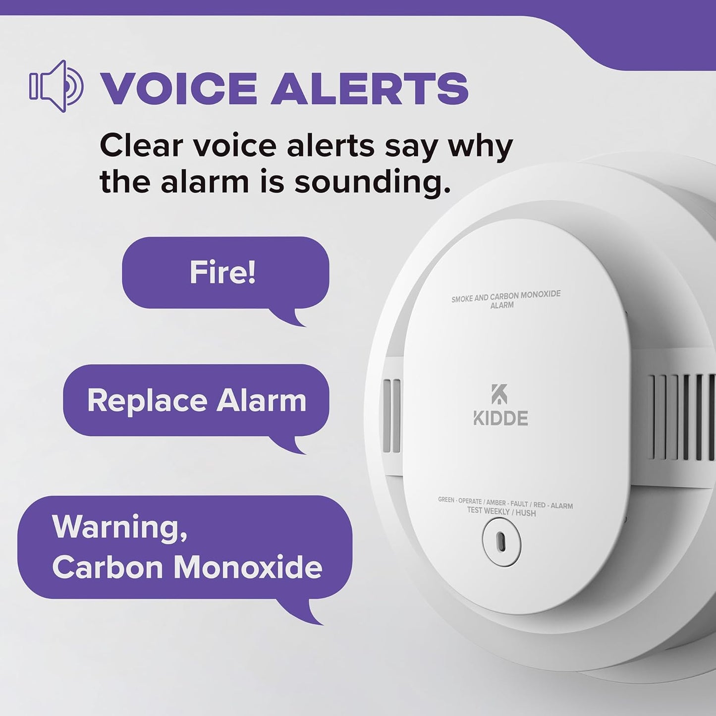 Kidde 30CUAR-V (2 Pack) Smoke & Carbon Monoxide Detector w/ Voice, Alerts, New!