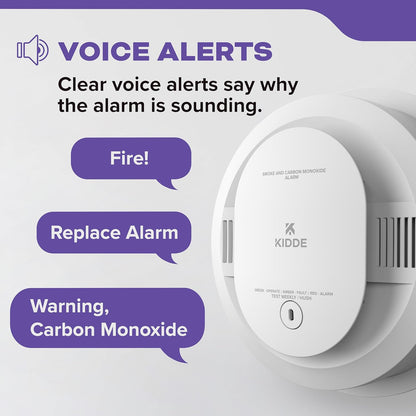 Kidde 30CUAR-V (2 Pack) Smoke & Carbon Monoxide Detector w/ Voice, Alerts, New!
