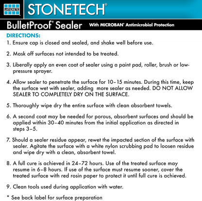 STONETECH Bulletproof Sealer,1 Pint/ 16 oz Bottle, Stain Protection Sealer, New!