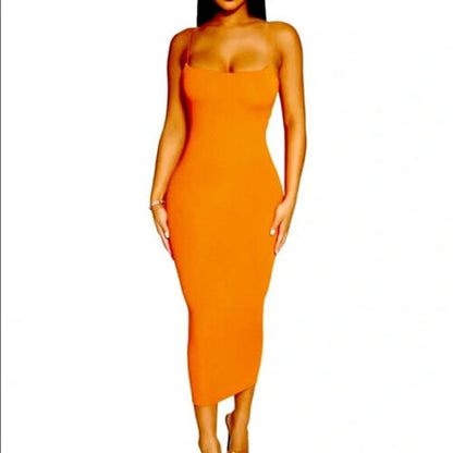 Naked Wardrob Sultry Dress, Sheath Midi Strap (NW-D0043) - New w/Tag