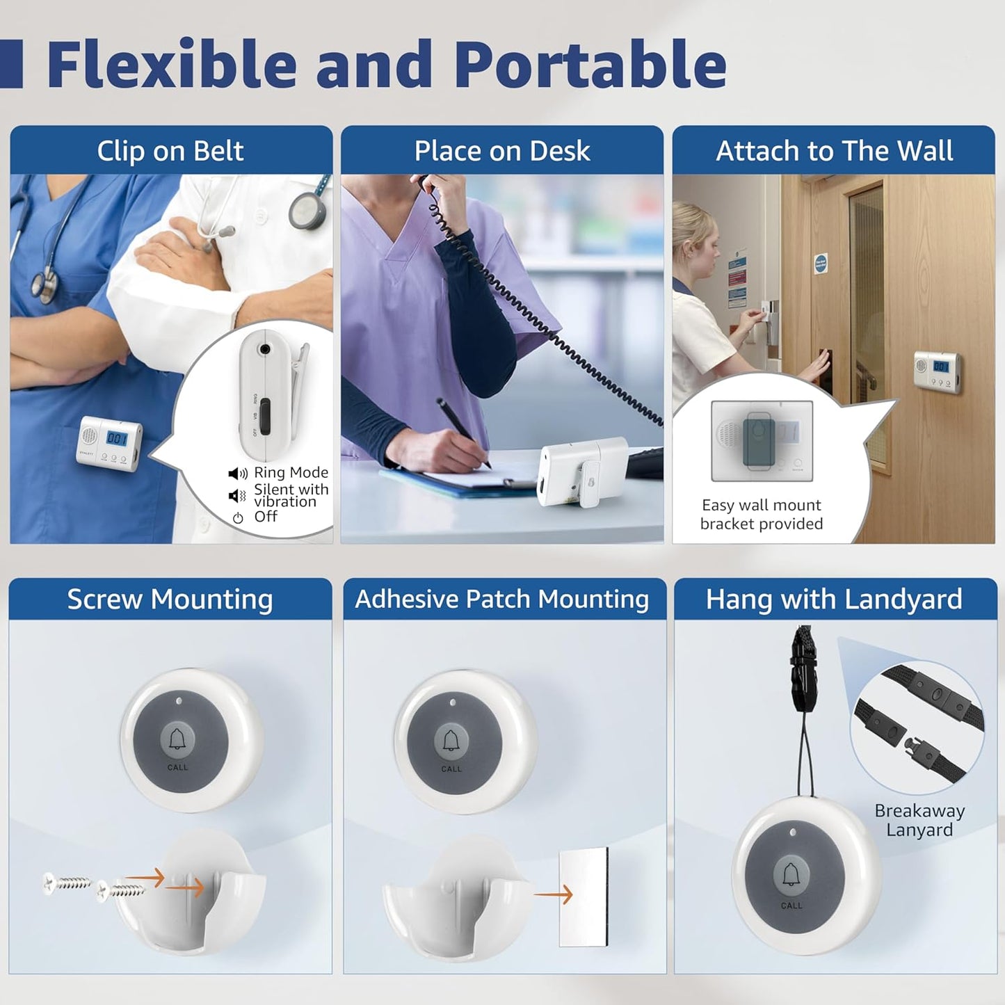 Synlett Wireless Calling System with Pager & 10 Call Buttons, New