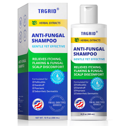 TAGRID Anti-Fungal Shampoo, Scalp Treatment - Relieves Itching, 10 oz, Exp. 6/27