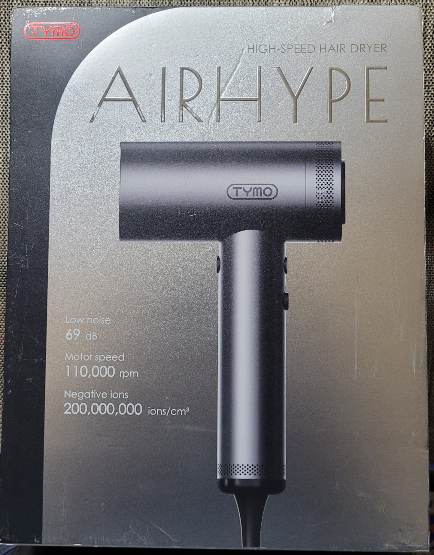 TYMO Airhype 1500W Hair Dryer with Diffuser, Ionic 4 Temps, 3 Speeds, New!