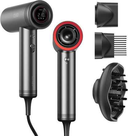 TYMO Airhype 1500W Hair Dryer with Diffuser, Ionic 4 Temps, 3 Speeds, New!