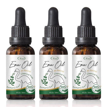 Urztul Emu Oil All Natural, All in One, Eucalyptus Scent, 1 oz, 3 Pack, New!