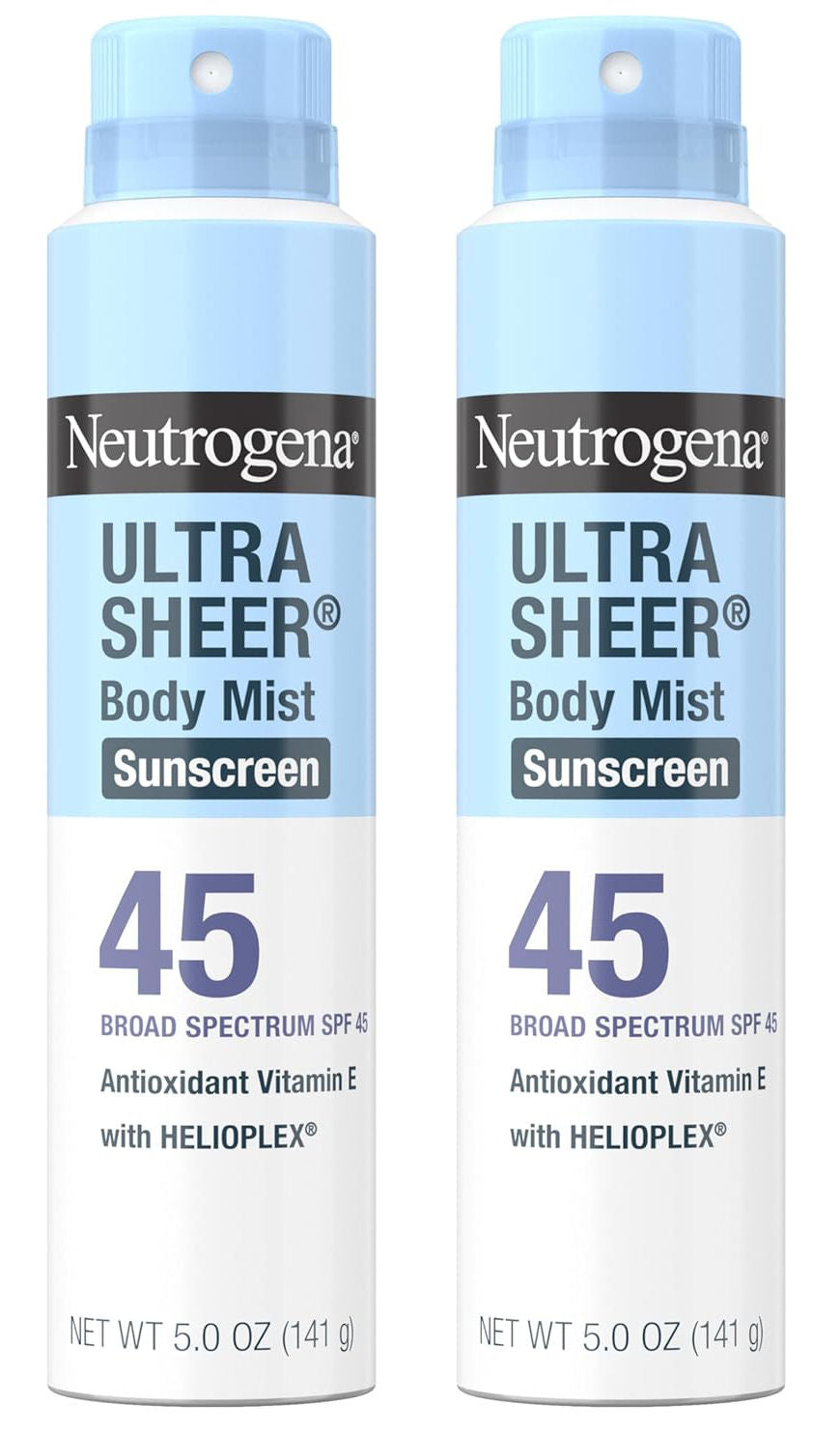 Neutrogena Sheer Body Mist Sunscreen Spray, (2 Pack, 10 oz), Exp. 11/26