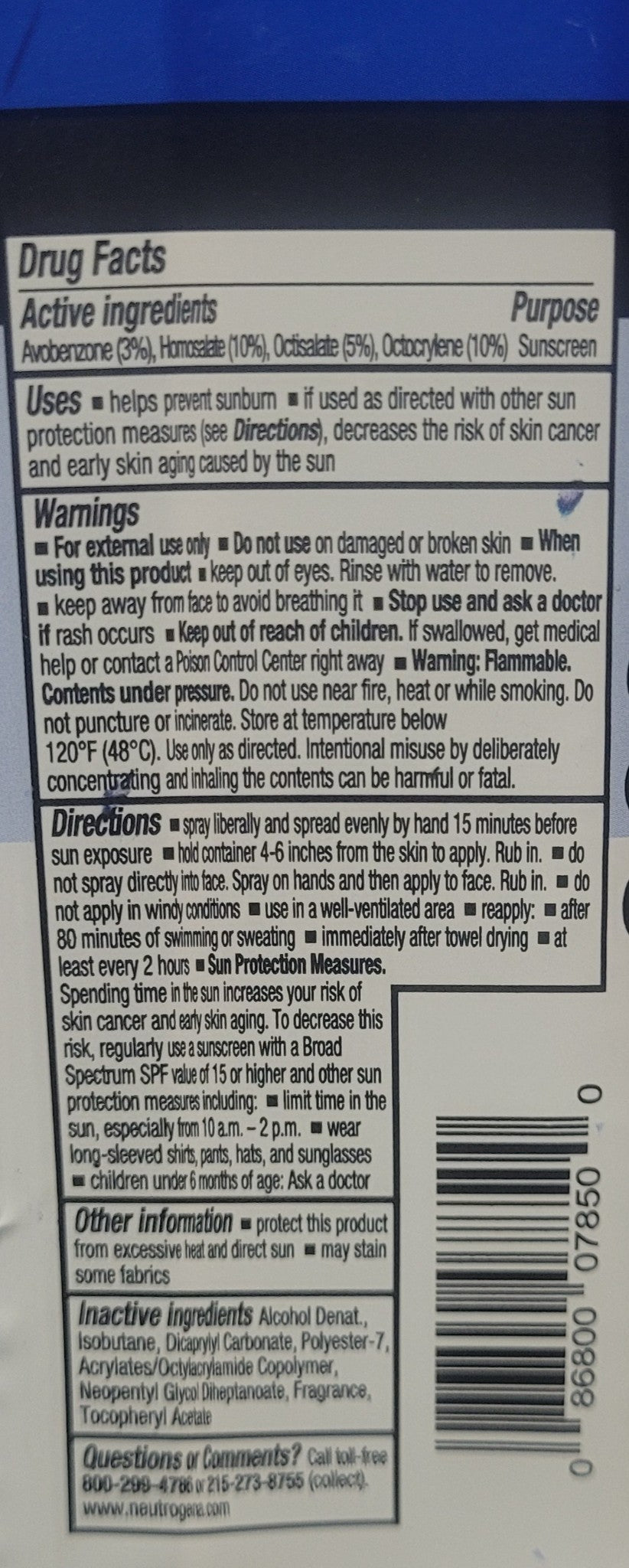 Neutrogena Sheer Body Mist Sunscreen Spray, (2 Pack, 10 oz), Exp. 11/26