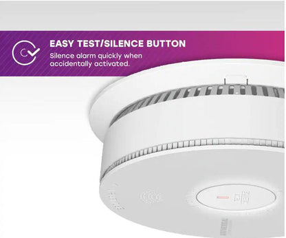USI 3 in 1 Smoke, Fire & Carbon Mono Alarm w/ Voice, 2 Pack, (USI/SMCO/10YR/V/2)