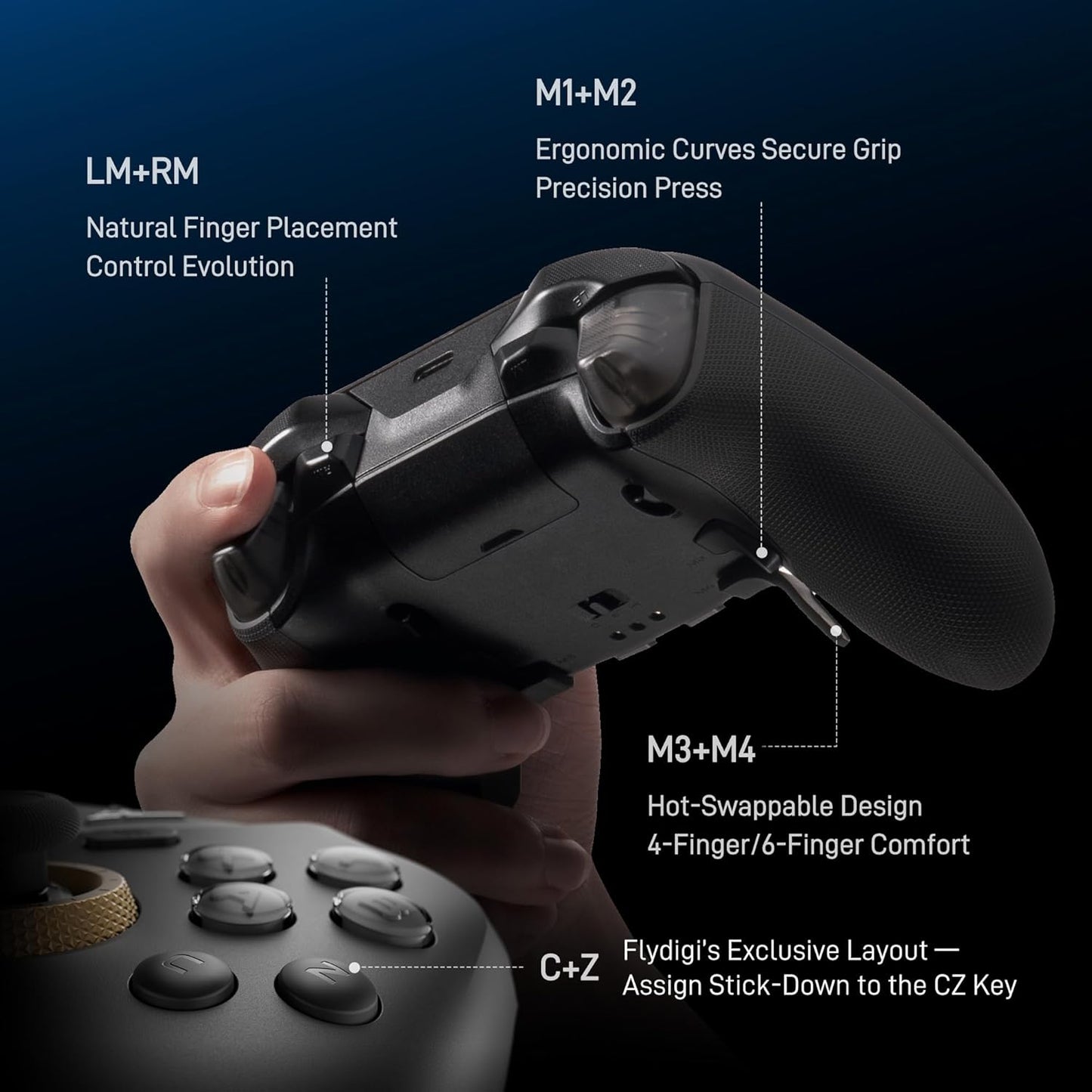 Flydigi Vader 5 Pro Wireless Gaming Controller, Forceflex - Multi-Platform, New!
