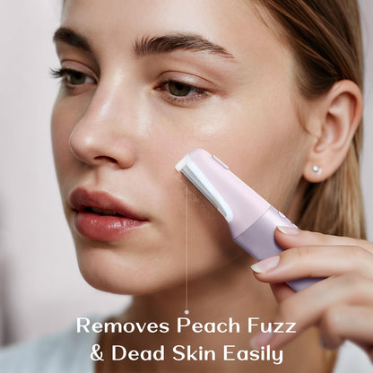 WLU Dermaplane Razor for Women with 10 Blades - Sonic Facial Hair Tool, New!