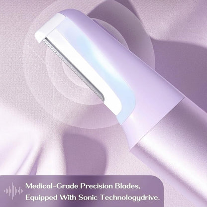 WLU Dermaplane Razor for Women with 10 Blades - Sonic Facial Hair Tool, New!