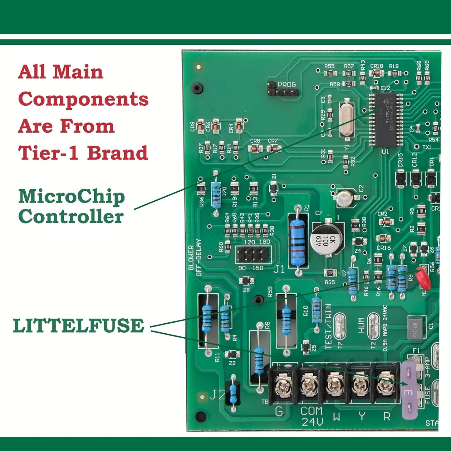 Wylstan Updated Furnace Control Board ICM282A, for HK42FZ013, HK42FZ004, New!