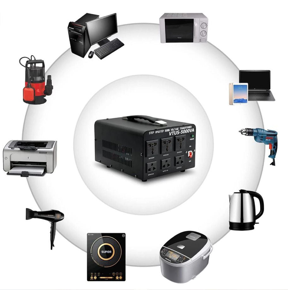 Yinleader YLG-5000W Step Up/Down Voltage Transformer Converter 110V to 220V, New