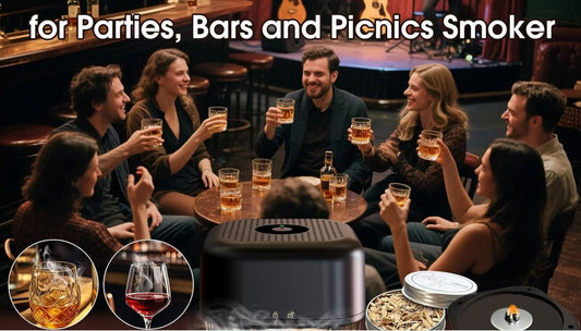 YS-21 Electric Whiskey Smoker w/ 6 Wood Chip Flavors, Rechargeable Lighter, New!