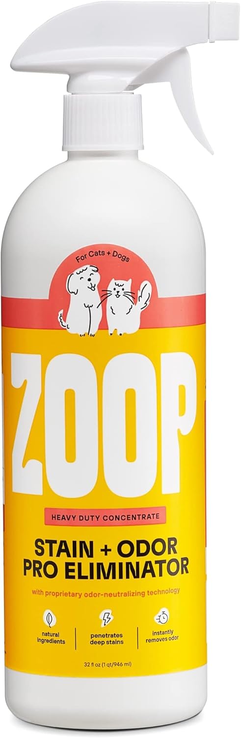 Zoop Heavy Duty Pet Stain & Odor Pro Eliminator Spray, Enzymatic Cleaner, 32 oz